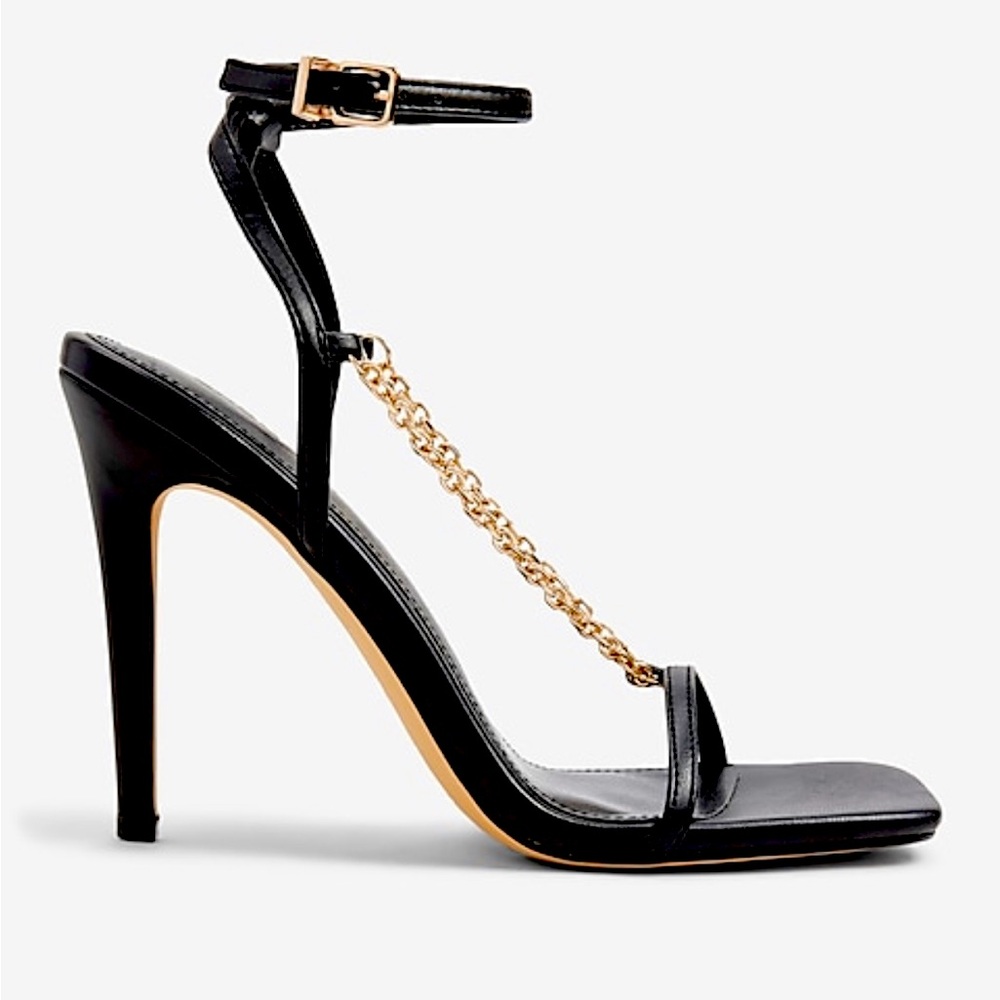 Black Express sandals, approx 4inch heel